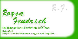 rozsa fendrich business card